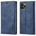 thumbnail image 1 of Case for iPhone 11 6.1 inch, Vintage Classic Matte Leather Wallet Case Flip Notebook Style Cover with Magnetic Closure Kickstand Card Slots - Dark Blue, 1 of 14