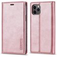 thumbnail image 1 of Case for iPhone 11 6.1 inch, Vintage Classic Matte Leather Wallet Case Flip Notebook Style Cover with Magnetic Closure Kickstand Card Slots - Rose Gold, 1 of 14