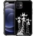 thumbnail image 1 of Case for iPhone 11 Case, Black White Funny Giraffe Sunglass Pattern Graphic Design Girl Boy Soft Silicone Hard Acrylic Shock Protection Case for iPhone 11, 1 of 7