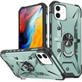 thumbnail image 1 of Case for iPhone 11 Case Military Grade Drop Case with Kickstand Metel Ring Magnetic Holder Shockproof Protective for iPhone 11 Phone Case (Midnight Green), 1 of 9
