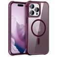 thumbnail image 1 of Case for iPhone 11,Decase Magnetic Translucent Shell,Support Wireless Charging & Magnetic Car Mount,Military Grade Drop Protection Matte Phone Cover,for iPhone 11 - winered, 1 of 6
