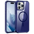 thumbnail image 1 of Case for iPhone 11,Decase Magnetic Translucent Shell,Support Wireless Charging & Magnetic Car Mount,Military Grade Drop Protection Matte Phone Cover,for iPhone 11 - darkblue, 1 of 6