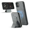 thumbnail image 1 of Case for iPhone 11, Detachable Magnetic Wallet Credit Card Cash Slot Case Support Wireless Charging Functional Kickstand Compatible with MagSafe Phone Cover For iPhone 11,Gray, 1 of 12