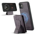 thumbnail image 1 of Case for iPhone 11, Detachable Magnetic Wallet Credit Card Cash Slot Case Support Wireless Charging Functional Kickstand Compatible with MagSafe Phone Cover For iPhone 11,Purple, 1 of 12