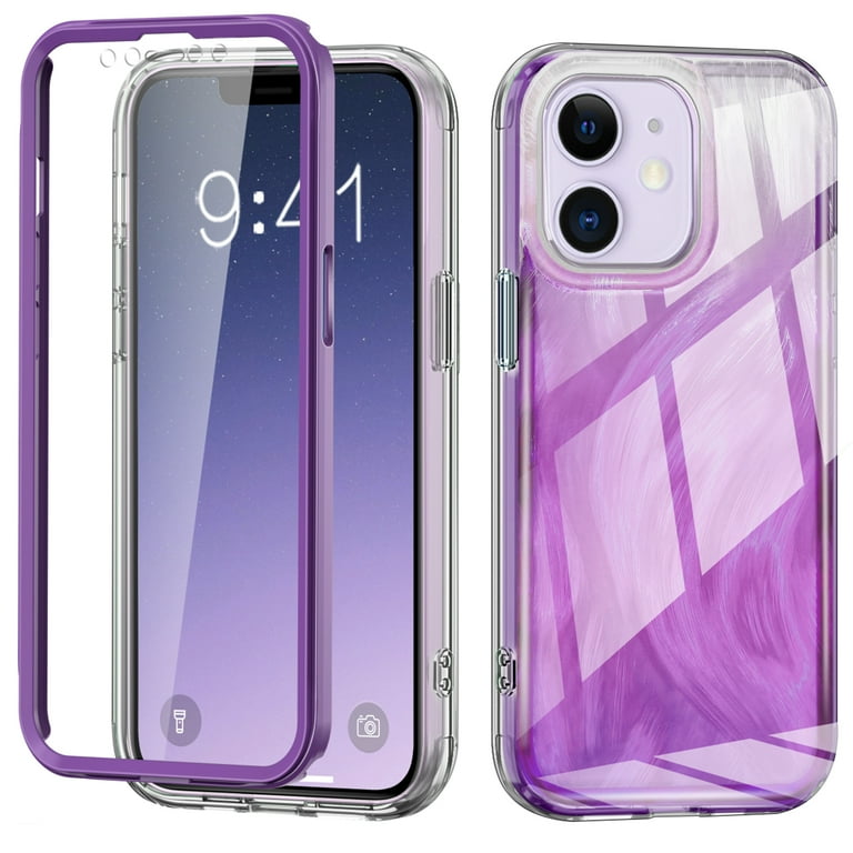 Case for iPhone 11, Luxury Gradient Marble Color Case with Built
