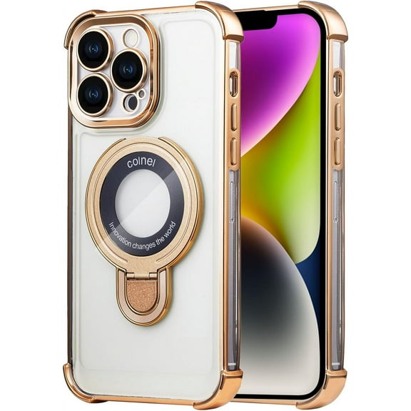 Case for iPhone 11 with Magnetic Ring Stand - Four Corners Shockproof [Military Grade Drop Protection], Luxury Slim Kickstand Case for iPhone 11 - Pink