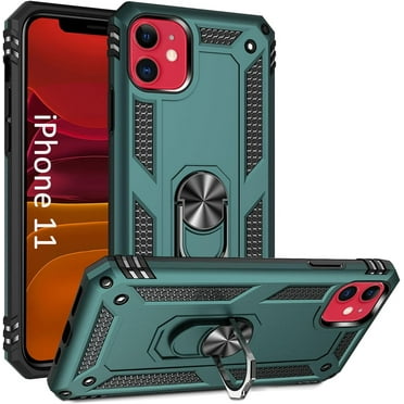 Case for iPhone 11 Phone Case iPhone 11 Case,[ Military Grade ] Shock-Absorption Bumper Cover iPhone 11 Anti-Scratch Case with Ring Car Mount Kickstand for iPhone 11 - Teal