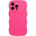 thumbnail image 1 of Case for iPhone 11 Pro Case, Wave Curly Frame Design for Women Girls, Cute Wavy Phone Case, Soft TPU SLiquid Silicone Camera Protection Phone Cover for iPhone 11 Pro, Rose Red, 1 of 12