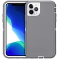 thumbnail image 1 of Case for iPhone 11 Pro Max (6.5'' Display), Rugged Durable Defender Heavy Duty 3 in 1 Shockproof Full Body Protective Cover Phone Case for Apple iPhone 11 ProMax (Gray White), 1 of 13