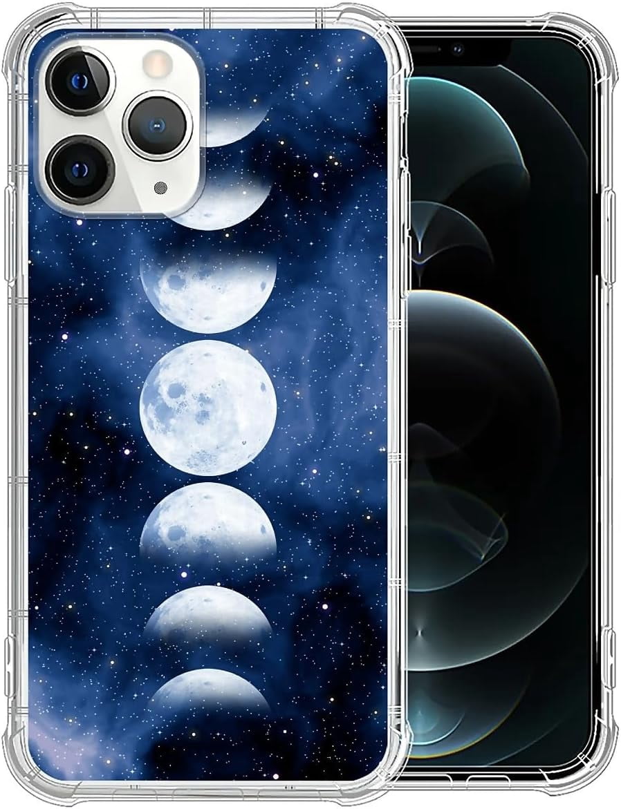Case for iPhone 11 Pro Max Case, Clear with Blue Moon Starry Night ...