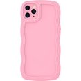 thumbnail image 1 of Case for iPhone 11 Pro Max Case Wave, Curly Frame Design for Women Girls, Cute Wavy Solid Color Aesthetic Phone Case Soft Flexible TPU Shockproof Full-Body Protective Case Cover 6.5" - Pink, 1 of 12