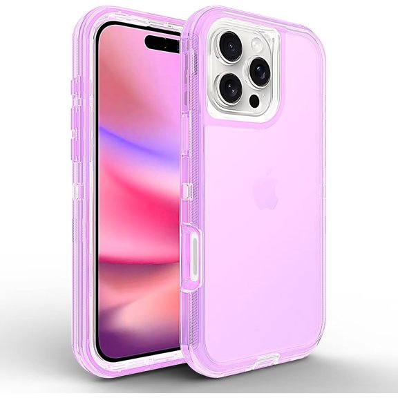 Case for iPhone 11 Pro Max,Clear Military Grade 3 in 1 Hybrid Heavy Non-Slip Dropproof Shockproof Full Body Rugged Protective Clear Phone Case for iPhone 11 Pro Max,6.5" 2019 (Purple)