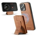thumbnail image 1 of Case for iPhone 11 Pro Max, Detachable Magnetic Wallet Credit Card Cash Slot Case Support Wireless Charging Functional Kickstand Compatible with MagSafe Phone Cover For iPhone 11 Pro Max,Brown, 1 of 14