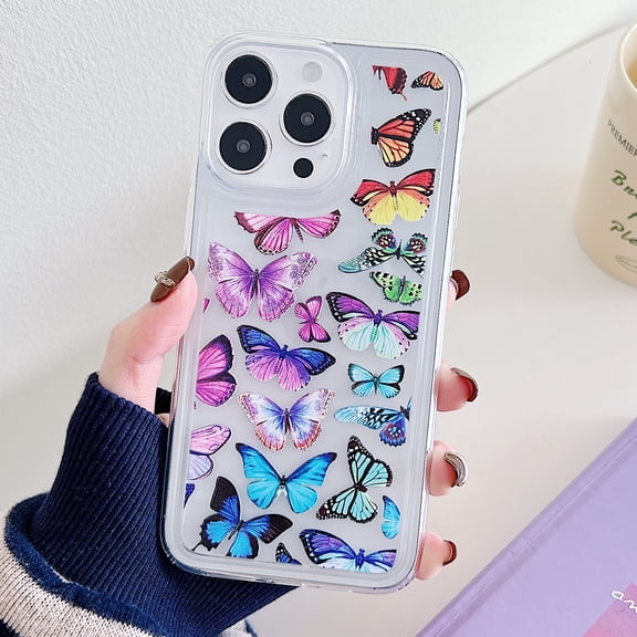 Case for iPhone 11 Pro Max, Stylish Butterfly Pattern Clear Case for Women Girls iPhone 11 Pro Max, Scratch Resistant Shockproof Non-Yellowing Slim Phone Cover, Butterfly-A