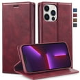 thumbnail image 1 of Case for iPhone 11 Pro Max Wallet Case, [RFID Blocking] Card Holder Stand [Shockproof TPU Interior Case] Premium PU Leather Magnetic Protective Flip Cover Compatible with iPhone 11 Pro Max,
Red, 1 of 7