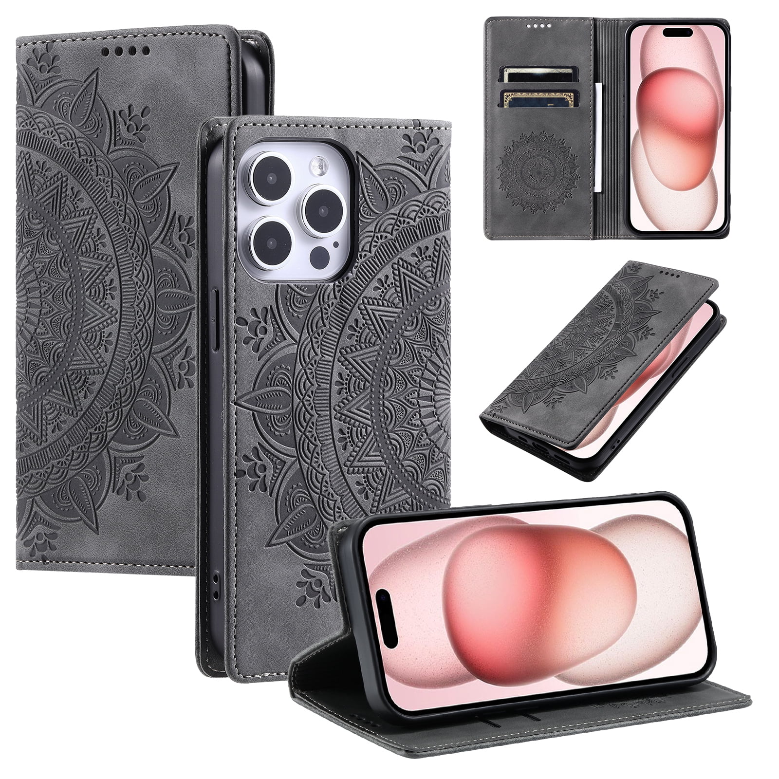 Case for iPhone 11 Pro Wallet Case for Women Girls with Card