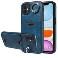 thumbnail image 1 of Case for iPhone 11 Wallet with Credit Card Holder & Finger Ring Kickstand, Premium PU Leather Slim Cover Shockproof Scratch Resistant Full Protection Phone Case for iPhone 11, Blue, 1 of 10