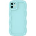 thumbnail image 1 of Case for iPhone 11 Case Wave, Curly Frame Design for Women Girls, Cute Wavy Solid Color Aesthetic Phone Case Soft Flexible TPU Shockproof Full-Body Protective Case Cover 6.1 inch - Mint, 1 of 12