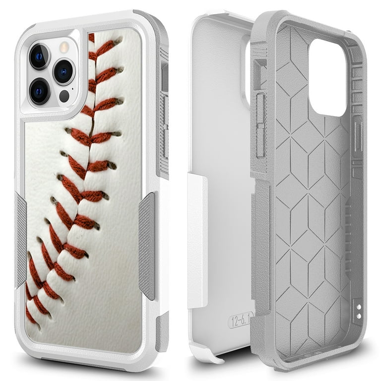 Case for iPhone 12, iPhone 12 Pro, Baseball Sports Pattern Heavy