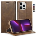 thumbnail image 1 of Case for iPhone 12 / 12 Pro Wallet Case, [RFID Blocking] Card Holder Stand [Shockproof TPU Interior Case] Premium PU Leather Magnetic Protective Flip Cover Compatible with iPhone 12 / 12 Pro,
Brown, 1 of 7