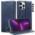 thumbnail image 1 of Case for iPhone 12 / 12 Pro Wallet Case, [RFID Blocking] Card Holder Stand [Shockproof TPU Interior Case] Premium PU Leather Magnetic Protective Flip Cover Compatible with iPhone 12 / 12 Pro,
Blue, 1 of 7