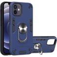 thumbnail image 1 of Case for iPhone 12 with Built-in 360° Rotating Ring Kickstand Cover, Military-Grade Drop Protection Phone Case, Back Case for iPhone 12 (6.1 inch), Blue, 1 of 5