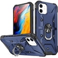 thumbnail image 1 of Case for iPhone 12 Case iPhone 12 Pro Case Military Grade Drop Case with Kickstand Metel Ring Magnetic Holder Shockproof Protective for iPhone 12 iPhone 12 Pro Phone Case (Blue), 1 of 9