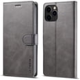 thumbnail image 1 of Case for iPhone 12 Mini, PU Leather Wallet Folio Flip Magnetic Buckle Slim Back Cover Built-in Card Holder Slot and Stand for iPhone 12 Mini 5.4 Inch (Grey), 1 of 7