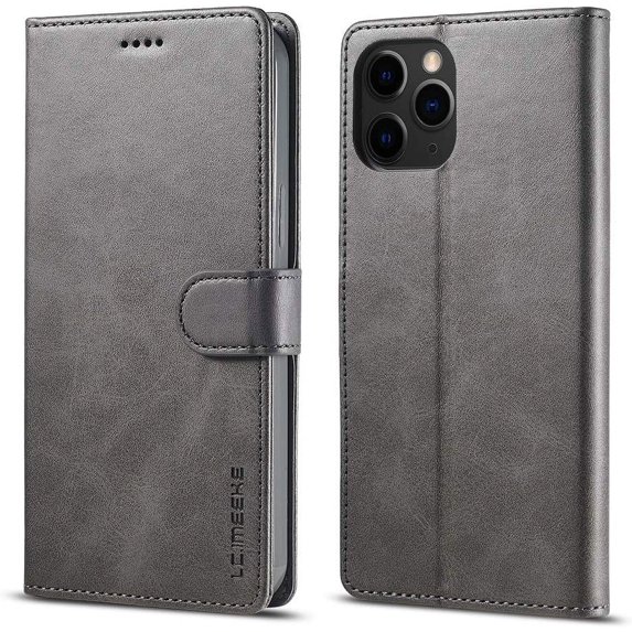 Case for iPhone 12 Mini, PU Leather Wallet Folio Flip Magnetic Buckle Slim Back Cover Built-in Card Holder Slot and Stand for iPhone 12 Mini 5.4 Inch (Grey)