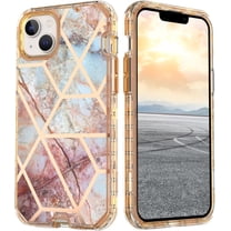 Case for iPhone 12,Plating Marble Military Grade Rugged Heavy Duty Full Body 3 in 1 TPU PC Portection Shockproof Protective Phone Case for iPhone 12,6.1 inch 2020 (Grid Gold)