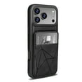 thumbnail image 1 of Case for iPhone 12 Pro / 12, PU Leather + TPU Hybrid Slim Wallet Case with Card Slots Kickstand Shockproof Drop Protective Classic Business Durable Back Case Cover for Men & Women, Black, 1 of 10