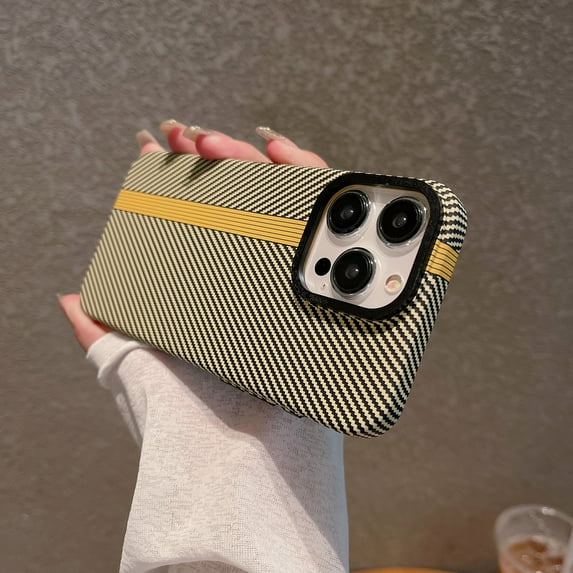 Case for iPhone 12 Pro Compatible with MagSafe, Sturdy Durable Slim & Light with a Good Touch Feeling, Aramid Fiber Military-Grade Drop Protection Case Cover for iPhone 12 Pro - Yellow