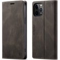 thumbnail image 1 of Case for iPhone 12 Pro Max 6.7 inch, Retro Matte Protective Leather Case with RFID Blocking Viewing Stand Magnetic Closure TPU Shell Flip Cover - Coffee, 1 of 16