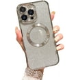 thumbnail image 1 of Case for iPhone 12 Pro Max Compatible with MagSafe,Bling Luxury Glitter for iPhone 12 Pro Max Case Magnetic with Camera Protector Shockproof Women 6.7''-Silver, 1 of 13