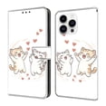 thumbnail image 1 of Case For iPhone 12 Pro Max Crystal Material Painted Pattern With Multi-Card Holder Bills Slot, PU Leather Magnetic Wallet Case,White,For iPhone 12 Pro Max, 1 of 6