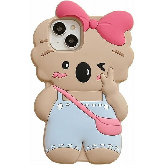 Case for iPhone 12 Pro Max,Kawaii Phone Cases 3D Silicone Cartoon Koala Fun Cute Case Soft Rubber Shockproof Protective Case Women Girls for iPhone 12 Pro Max