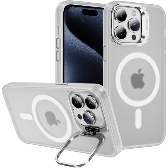 Case for iPhone 12 Pro Max,Military Grade Drop Full-Body Shockproof Protective Lens Holder Kickstand with Wireless Charging TPU+PC Phone Case for iPhone 12 Pro Max,6.7 Inch 2020 (Clear)