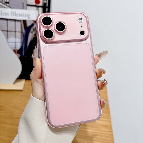 Case for iPhone 12 Pro, Transparent Ultra Slim Soft TPU Shockproof Protective Lightweight Clear Cover with Large Camera Window & Lens Protection, Pink