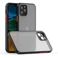 thumbnail image 1 of Case for iPhone 12 iPhone 12 Pro Thin Shockproof Phone Case PC Back TPU Bumper [Protect from Fingerprint/Shock/Scratch/Slip] Translucent Matte Phone Cover for iPhone 12/12 Pro-Black, 1 of 7