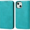 thumbnail image 1 of Case for iPhone 13 5G,iPhone 13 Case,PU Leather Folio Case Wallet with [Kickstand] [Card Slots] Cover [Protective TPU Interior Case] Compatible with Apple iPhone 13 6.1-inch,Sky Blue, 1 of 14