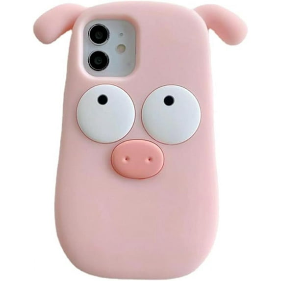 Case for iPhone 13 Case Funny Phone Case Cute iPhone 13 Case Pig Kawaii Creative iPhone Case Soft Rubber Bumper Shockproof Cover Protective Case for Women Girls Pink