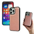thumbnail image 1 of Case for iPhone 13, Classic Business PU Leather Silicone Bumper Shockproof Protective Phone Cover Hybrid Scratch Resistant Thin Slim Lightweight Case for iPhone 13, Rosegold, 1 of 7