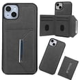 thumbnail image 1 of Case for iPhone 13 Compatible with MagSafe Magnetic 2-in-1 Detachable Wallet Case with Card Slots for Women Men, Classic PU Leather Flip Kickstand Shockproof Protective Case, Gray, 1 of 11