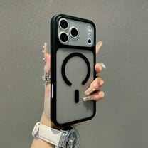 Case for iPhone 13, Compatible with MagSafe, Translucent Matte TPU PC Shockproof Protective Ultra Slim Lightweight Anti-Scratch Anti-Fingerprint Wireless Charging Phone Case, Black