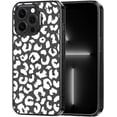 thumbnail image 1 of Case for iPhone 13 Pro, [10ft 4X Military-Grade Drop Protection] Durable & Shockproof Phone Case Cover Design for iPhone 13 Pro - White Leopard Print - Clear Black, 1 of 6