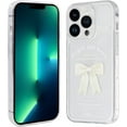 thumbnail image 1 of Case for iPhone 13 Pro 2021 (6.1 Inch), TPU Case Full Body Cover for Women Girls, Cute Slim Phone Case for iPhone 13 Pro, Anti-Scratch, White Ribbon Bow, 1 of 13