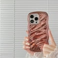 thumbnail image 1 of Case for iPhone 13 Pro,3D Wave Water Ripple Pattern Electroplate Plating Curly Wavy Frame Glitter Case,for iPhone 13 Pro Phone Case 6.1 Inch,Shiny Pink, 1 of 9