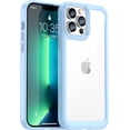thumbnail image 1 of Case for iPhone 13 Pro Case Slim Dropproof [Defend from Drop/Scratch/Slip/Fingerprint] Clear Acrylic Hard Back Soft TPU Bumper Hybrid Phone Cover for iPhone 13 Pro-Blue, 1 of 16