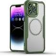 thumbnail image 1 of Case for iPhone 13 Pro,Full-Body Rugged Carbon Fibre Protective Clear Back Hybrid Magnetic with Wireless Charge Shockproof Protector Phone Case for iPhone 13 Pro,6.1 inch 2021 (Green), 1 of 17