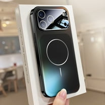 Hard PC Case for iPhone 13 Pro, Transforms Phone into iPhone 17 Pro Max Style, Compatible with MagSafe, Glossy Slim Anti-Scratch Anti-Fingerprint Protective Cover with Lens Protector, Black